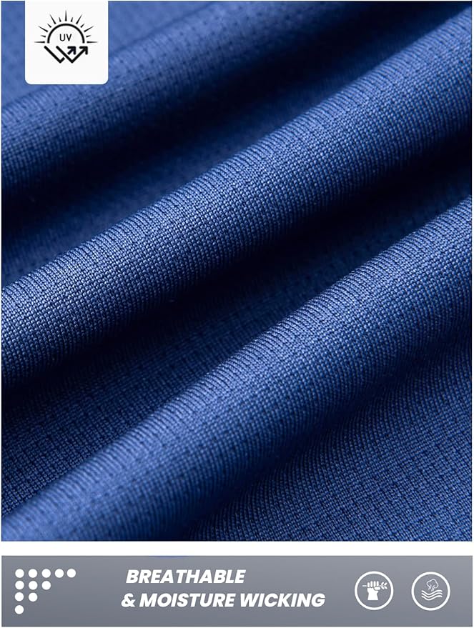 NORTHYARD Quarter Zip Pullover Men Running Shirt Long Sleeve Moisture Wicking Quick Dry Athletic Workout Shirts