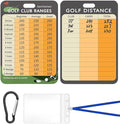 Swooflia Golf Club Distance Card - 2 Pack or 1 Pack Golf Club Range Chart Card, Swing Minder Reference & Blank Distance Yardage Scorecard, Golf Bag Accessories Gifts for Men Women Golfers