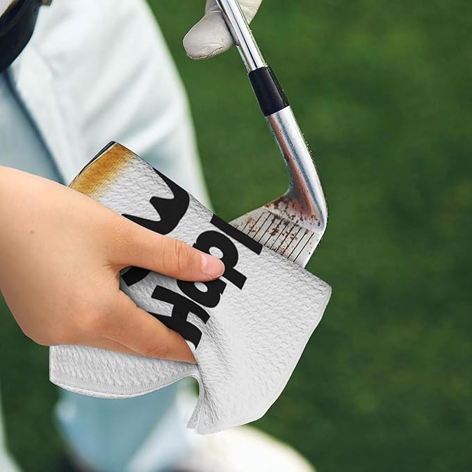 Funny Golf Towel with Carabiner Clip 24"x16" Cute Fun Golf Towels for Golf Bags Microfiber Waffle Golfs Rag for Disc Balls Clubs Golfs Accessories for Men Women Dad Husband