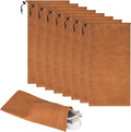 LAKE OF FIRE 8 Pcs Single Shoe Bags for Travel - 18"X9" Packing Shoe Travel Bags for Suitcase, Shoes (Brown)