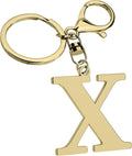 Stainless Steel Gold Letter A-Z Keychain for Women Men, Initial Letter Pendant with Key Ring, Charms for Key Backpack Bag