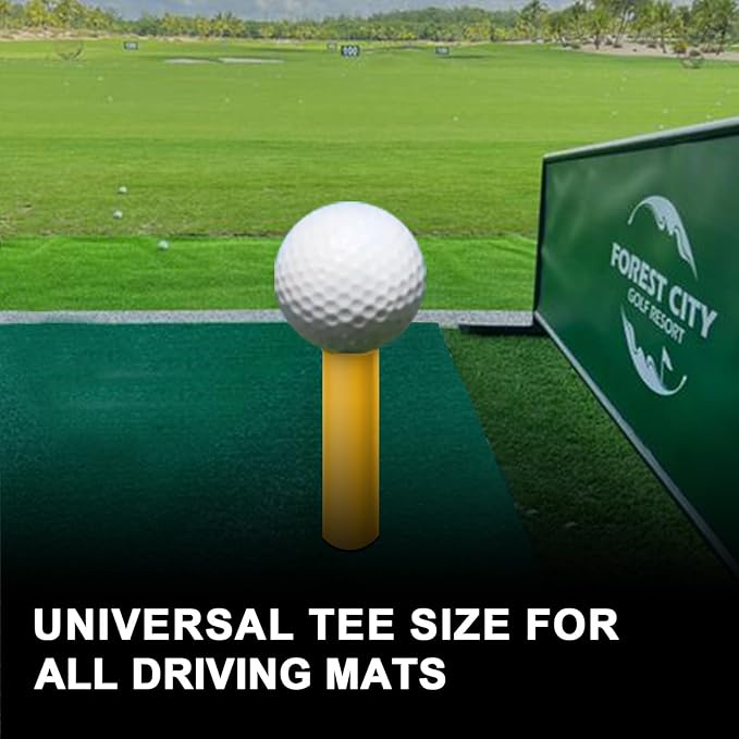Rubber Golf Tees for Mats & Indoor Golf Simulators - 8 Pack Mixed Size for Driving Range & Indoor and Outdoor Golf Hitting Mats (US Sizes, 8 Sizes)