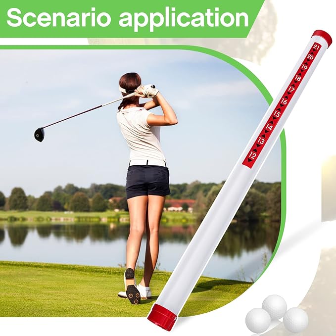 Deekin 2 Pieces Golf Ball Picker Plastic Clear Golf Ball Retriever Collector Golf Ball Pickup Tool Shag Tube