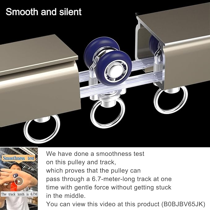 Aluminum Alloy Silent Curtain Tracks Ceiling Or Wall Mounted Curtain Rail Drapes Rail Room Dividers Sliding Curtain Rail (champagne, 3.5m)