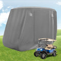Golf Cart Cover with Doors and Reflective Stripes, 600D Waterproof Golf Cart Cover 2/4 Passenger for Club Car, EZGO, Yamaha Golf Carts - Black/Grey