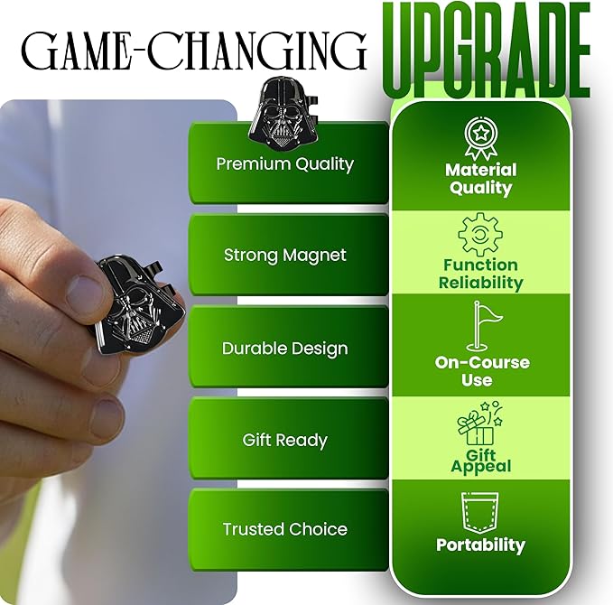 K9King Funny Golf Ball Marker with Magnetic Hat Clip – Unique Durable Enamel Ball Marker – Enhanced Golfing Fun Waterproof Scratch Free Golf Accessories and Gifts for Golfers