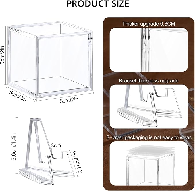 Championship Ring Display Case, Acrylic Display Box and Holder for Super Bowl, Championship, and Baseball Rings, for Collectors and Enthusiasts, 1pc