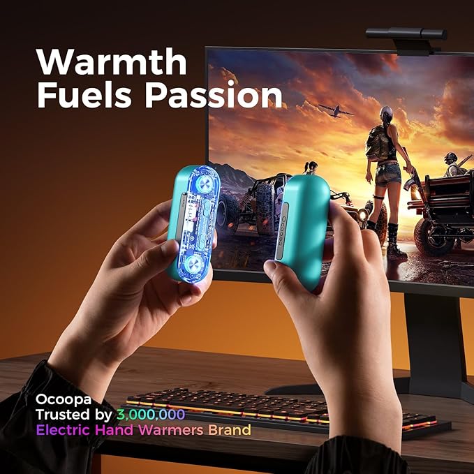 OCOOPA Hand Warmers Rechargeable 2 Pack, Magnetic Electric Handwarmer, 16 Hrs Warmth 4 Levels Heat Up to 145℉, USB-C Portable Charger 10000mAh, Raynauds, Golf, Tech Gifts for Men, Union UT2s(MagTwins)