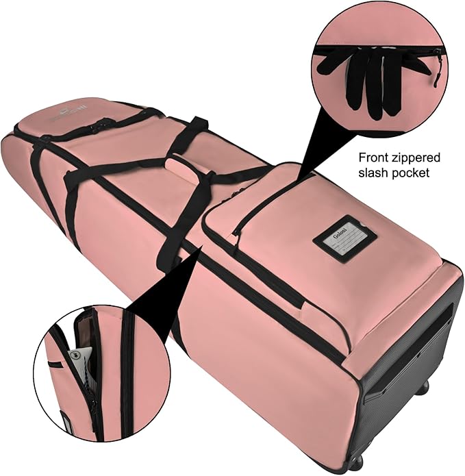 Goloni Golf Travel Bag with Wheels, Golf Travel Case for Airlines, 900D Heavy Duty Oxford Wear-Resistant Soft-Sided