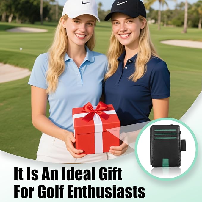 Golf Scorecard Golf Wallet with Pencil Holder Scorecard Wallet - Hold Credit Cards, Pens/Pencil, Clip