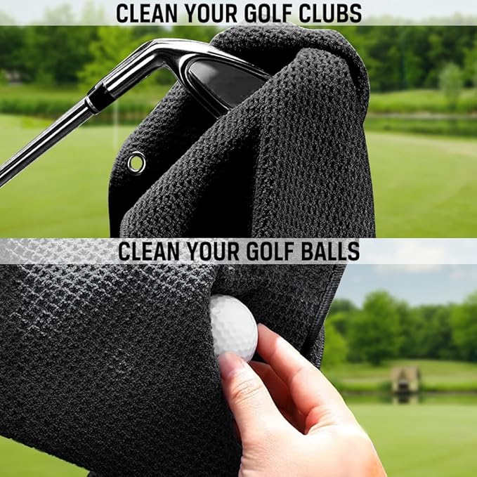 ERHACHAIJIA Yes I'd Have A Retirement Plan Embroidered Golf Towel with Clip. Funny Golf Accessories Gifts for Men Women Golfer Grandma Grandpa Mom Dad, Birthday Retirement