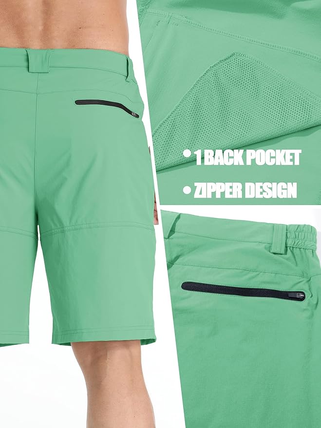 TACVASEN Men's Summer Outdoor Shorts Quick Dry Cargo Casual Work Hiking Shorts (NO Belt)