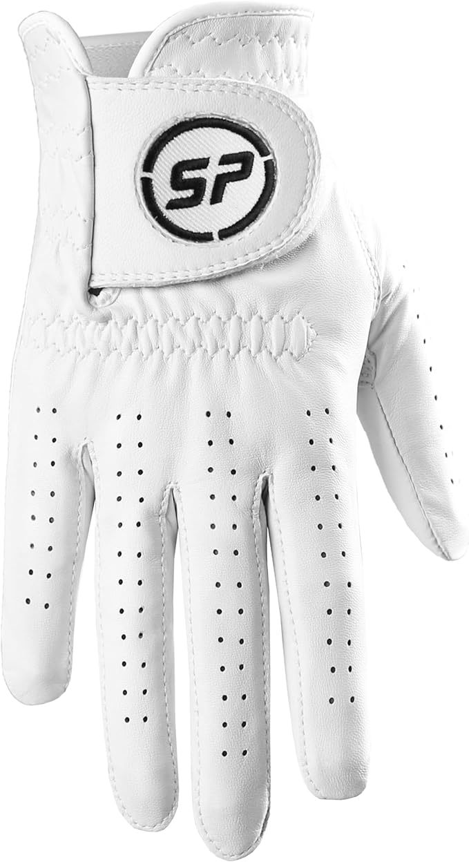 Golf Gloves Men Ergonomic Ultra Thin Leather Golf Gloves Wear Resistant White Men's Golf Glove