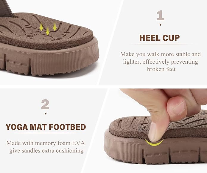 KuaiLu Comfortable Flip Flops for Women with Arch Support Summer Beach Walking Thong Sandals Slip On Indoor Outdoor