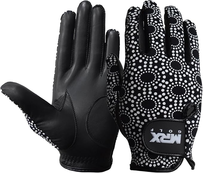 MRX Women Golf Glove Left Handed Golf Gloves Sweat Resistant Soft Cabretta Leather Regular Fit Women Golfer Glove