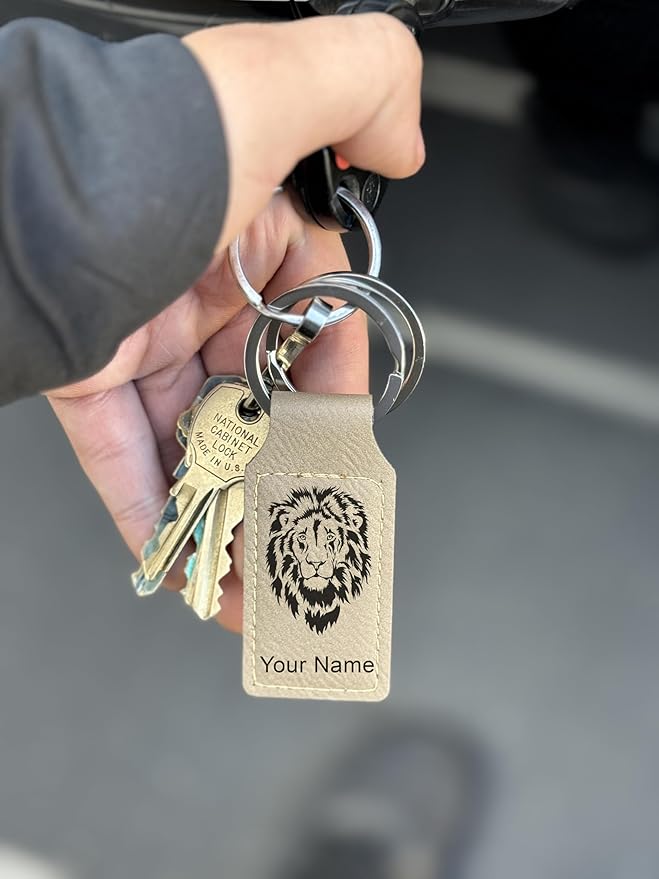 LaserGram Rectangle Keychain, Disc Golf, Personalized Engraving Included