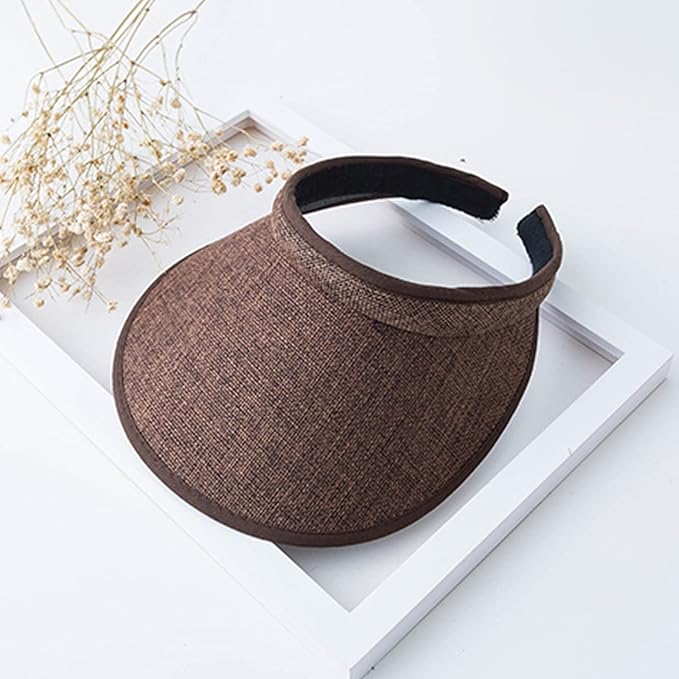 Cloth Covered Slip-On Visor for Women, Adjustable Cap Sports Sun Visors for Men