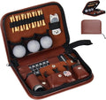 Golf Accessories Kit, Golf Stuff Set with Leather Case, Golf Balls, Golf Tees, Golf Brushes, Rangefinder, Scorer, Ball Marker, Golf Clips, Golf Divot Tool, Golf Gifts for Men Women Golfers