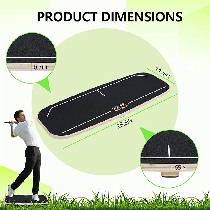 Golf Pressure Plate, Golf Weight Shift Board, Teaching Tool for Club Practice & Drills, Golf Swing Trainer, Improve Balance & Accuracy, Golf Training Aid for Increased Power & Swing Rhythm