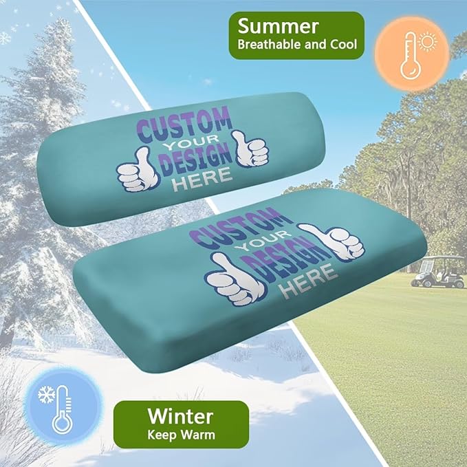 Fashion Print Golf Cart Seat Covers 2 Passenger Golf Cart Backrest Cover Golf Cart Seat Towel Gift for Friends