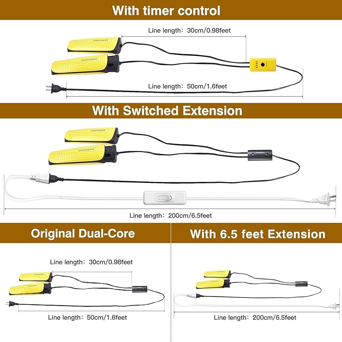 Boot Dryer Shoe Dryer, Portable Footwear Dryers Machine with Auto Temperature Control for Rainy Seasons Winter Travel, Extendable Boot Warmer Fireproof Drying for Shoes, Gloves, Socks