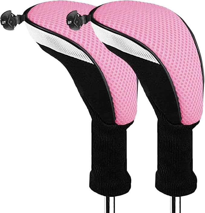 Golf Club Head Covers for Woods and Driver Hybrids Fairway Value Pack Protective Clubs Headcovers with Interchangeable No.Tags 1 3 5