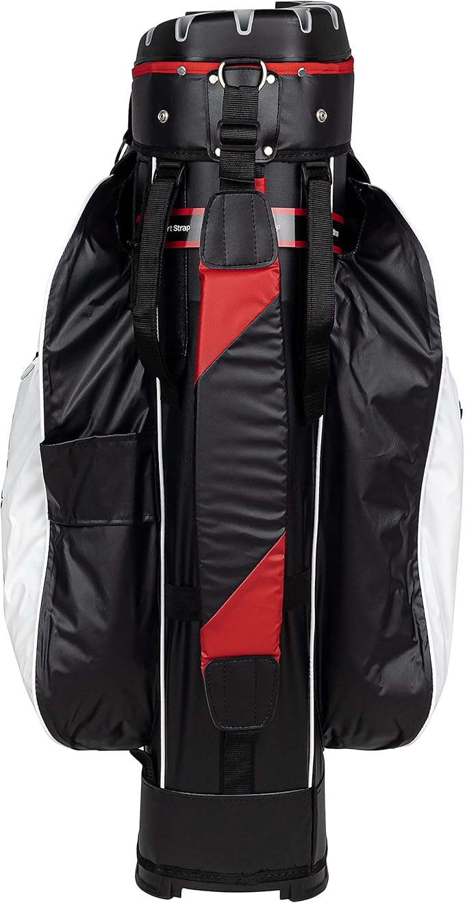 Founders Club Waterproof Club Lock Organizer Cart Bag for Men with Anti Rattle 14 Way Divider Top Full Length Dividers