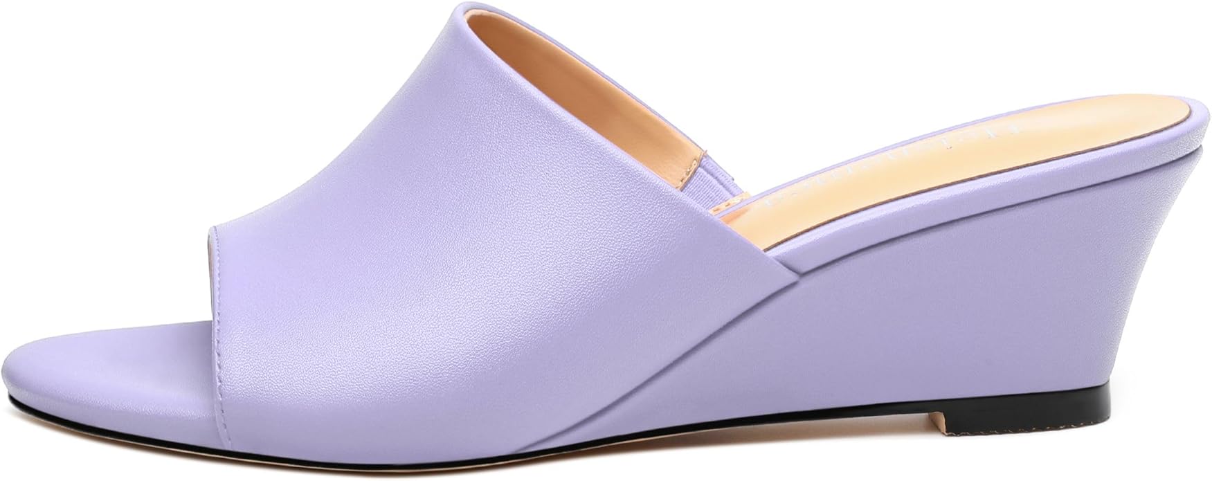 Wedge Sandals for Women Open Toe Wedge Heels Womens Matte High Heel Sandal Round Toe Heeled Wedge Sandals Slip on Casual shoes 2 inch
