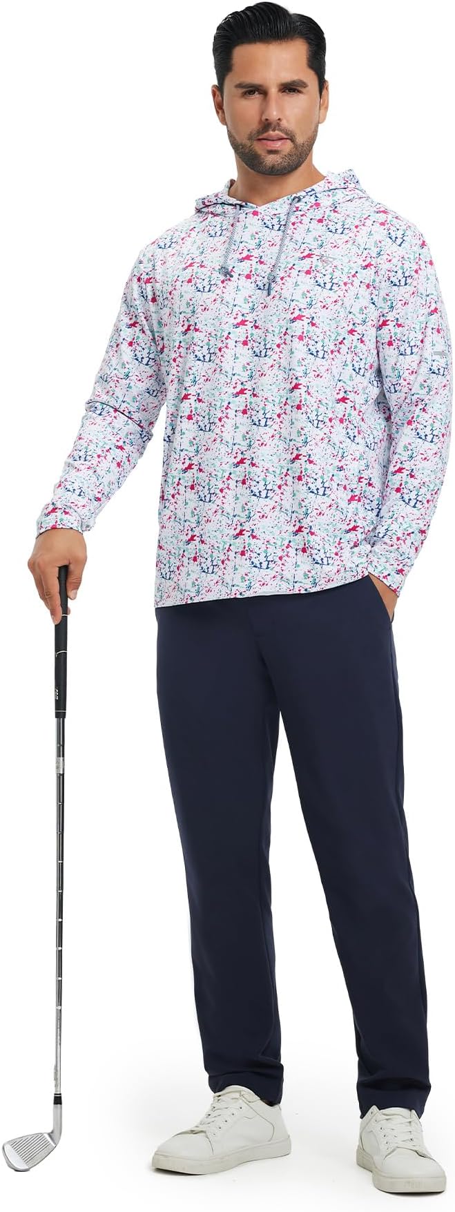 Hoodies for Men Golf Fleece Hooded Sweatshirts Dry Fit Athletic Lightweight Casual Midlayer Mens Hoodies Pullover