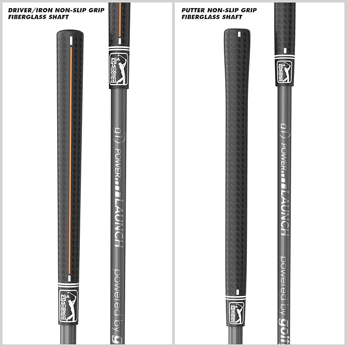 PGA Tour Youth Golf Club Set for Ages 8-12 (4’8”-5’2”) and 12+ (5’2”+), Right and Left-Handed Kids Golf Sets – Beginner Junior Golf Clubs with Lightweight Stand Bag, Mallet Putter, Hybrid, Driver
