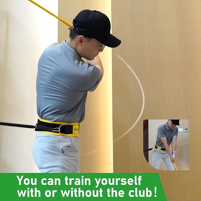 GAIARENA Golf Core Strength Trainer Swing Power Training Equipment, Golfing Exercise Resistance Bands Indoor Golf Fitness Equipment to Improve Speed Strength Flexibility Rotation Swing Posture
