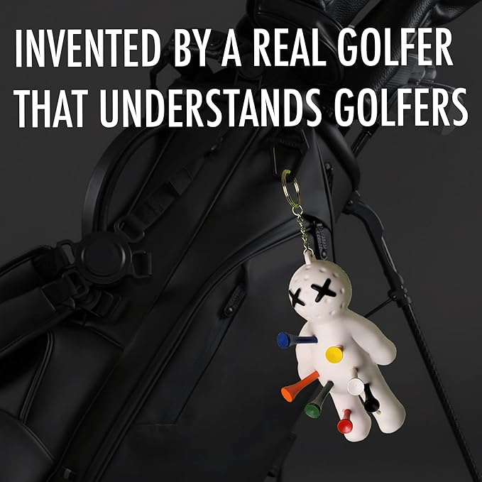 Ball Tee Holder | Novelty Keychain Accessory for Bag | Gifts for Men | Fits 3 1/4, 2 3/4, 1 1/2 Tees