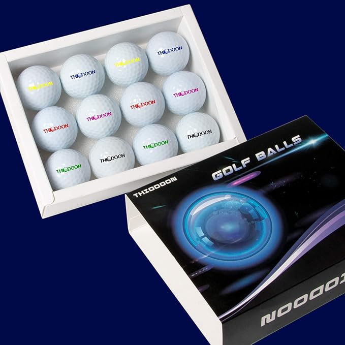 THIODOON Glow in The Dark Golf Balls Light up Led Golf Balls Night Golf Gift Sets for Men Kids Women 6 Pack (6 Colors in one)