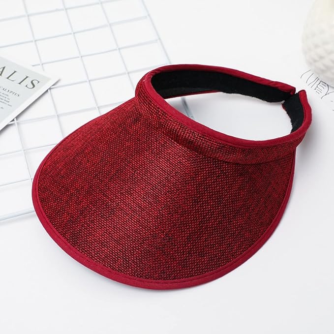 Cloth Covered Slip-On Visor for Women, Adjustable Cap Sports Sun Visors for Men