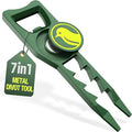 7-in-1 Metal Golf Divot Tool with Magnetic Ball Marker - Tee Height Setter, Bottle Opener, Groove Cleaner, Putting Alignment, Club Tee - Durable Green Accessory Gift for Men & Women