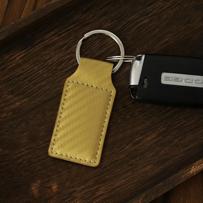 LaserGram Rectangle Keychain, Golfer Golfing, Personalized Engraving Included