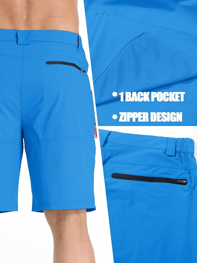 TACVASEN Men's Summer Outdoor Shorts Quick Dry Cargo Casual Work Hiking Shorts (NO Belt)