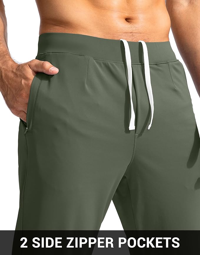 G Gradual Men's Golf Joggers Pants with Zipper Pockets Stretch Sweatpants Slim Fit Track Pants Joggers for Men Work Running