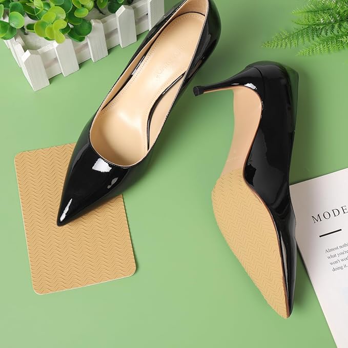 Sole Protector for High Heels, Yellow Shoes Grips on Bottom of Shoes,Shoe Bottom Protectors Anti Slip Grips Self Adhesive Silicone Non Slip Shoe Pads