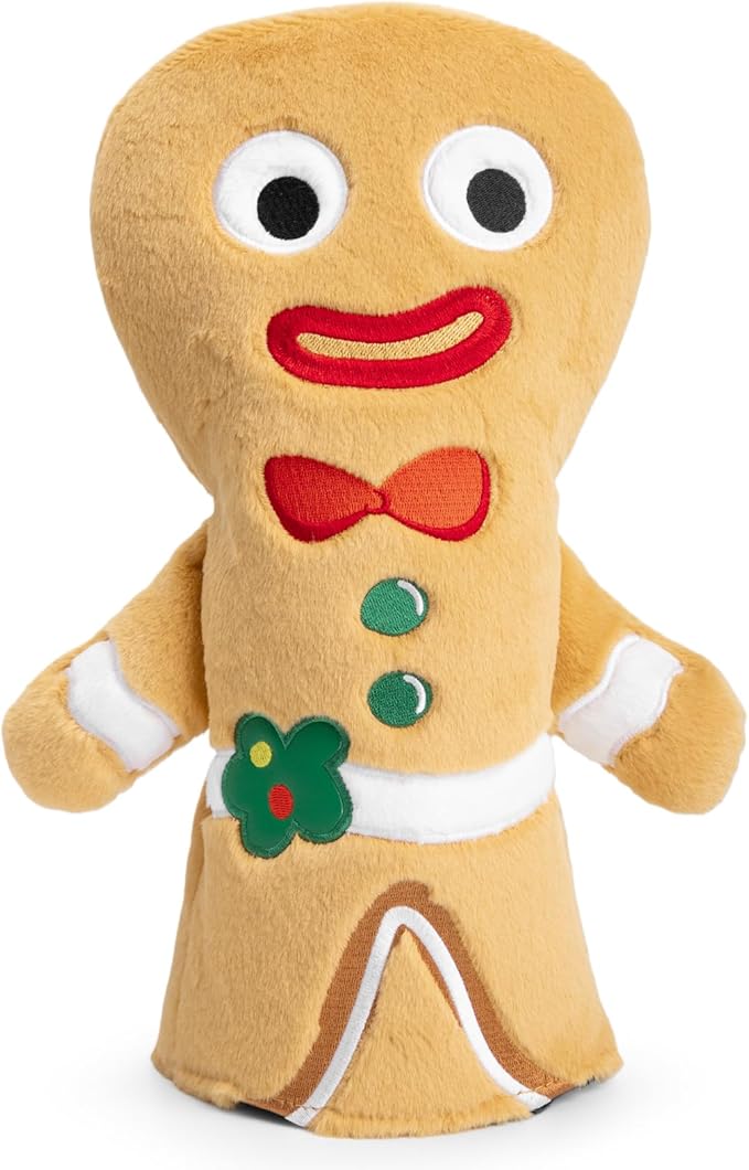 Golf Club Head Covers, Plush Gingerbread Man Golf Driver Covers Fairway Wood Hybrid Head Covers with Interchangeable Tags Advanced Embroidery 3 Wood Headcover Set