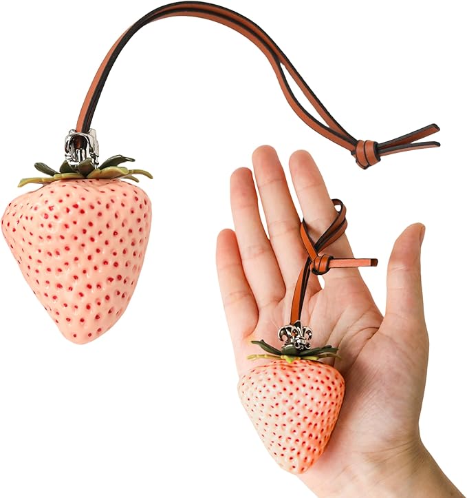 Cherry Bag Charm, Cute Strawberry Fruit Bags Charm Purse Charms Keychain Women Bag for Handbag