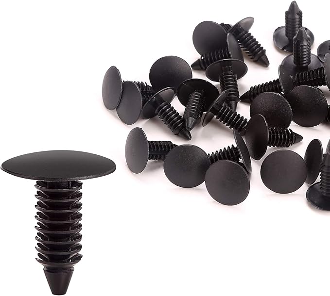 10L0L Universal Plastic Rivets for EZGO Club Car Yamaha Golf Cart, Auto Body Fastener Push Pin Screw Panel Fixings Clips Black