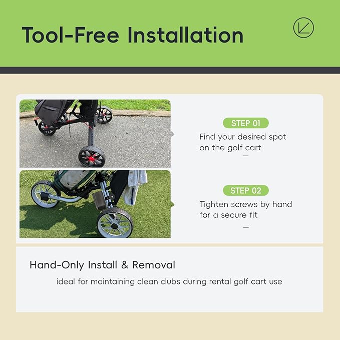 Golf Cart Club Cleaner, General Golf Club Cleaner for Golf Carts, Strong Nylon Bristles, Easy to Clean and Install