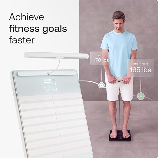 WITHINGS Body Scan - Smart Scale with Segmental Body Composition Analysis, Weighing Scales Body Weight & Vascular Age, Visceral Fat, Heart Rate, iOS/Android