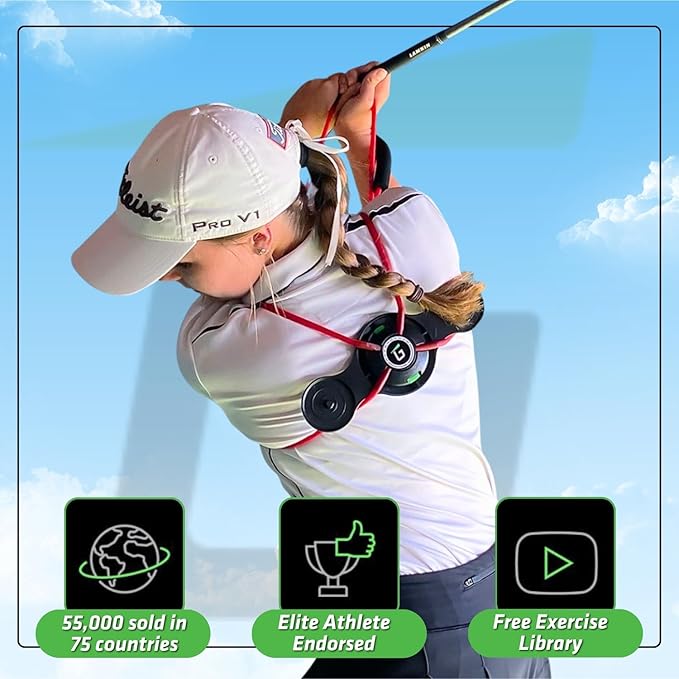 Golf Swing Performance Trainer Aid | Golf Swing Trainer Trusted by PGA Coaches | Backed by 30 Years Research | Elevate Your Golf Training | Enhance Strength, Stability, Rotation & Posture