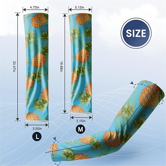 Cooling Arm Cover For Men & Women - Uv Sun Protection Arm Sleeves For Driving Golfing Fishing Cycling Hiking (L)