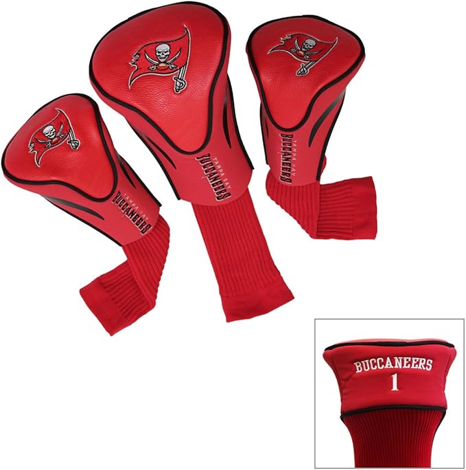 Team Golf NFL Numbered 1, 3, & X, Fits Oversized Drivers, Utility, Rescue & Fairway Clubs, Velour Lined for Extra Club Protection