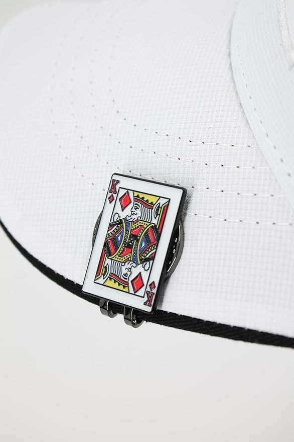 King of Diamonds Golf Ball Marker + Magnetic Hat Clip 𝐏𝐑𝐄𝐌𝐈𝐔𝐌 Quality, Strong Magnetic Hold, Easy-to-See Design, Durable & Lightweight Golf Accessory, Unique Golf Gift