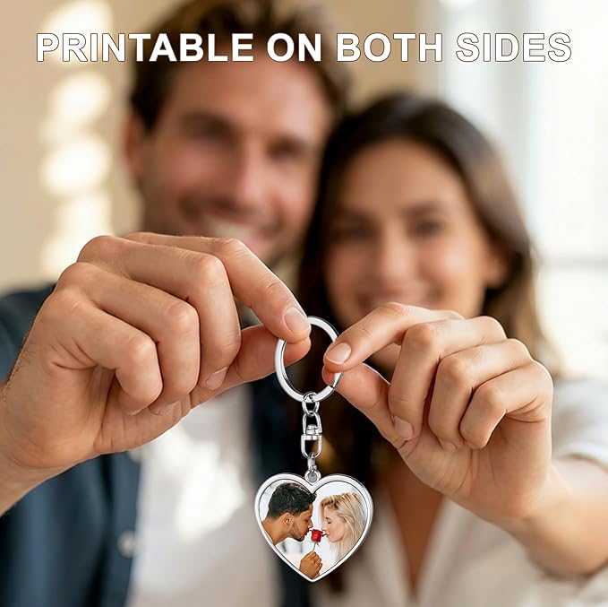 Custom Keychains with Picture Personalized Photo Logo Text Customized Key Chain for Boyfriend Dad Men Women Gifts