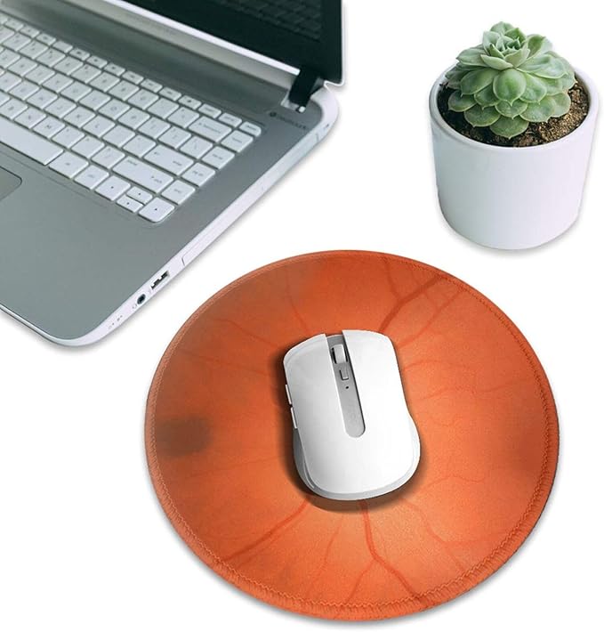 Retinal Eyeball Mouse Pad, Mouse Pads for Desk, Stitched Edge Mousepad with Non-Slip Rubber Base, Gaming Mouse Mat for Computer Laptop Home Office